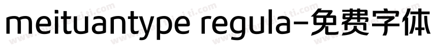 meituantype regula字体转换